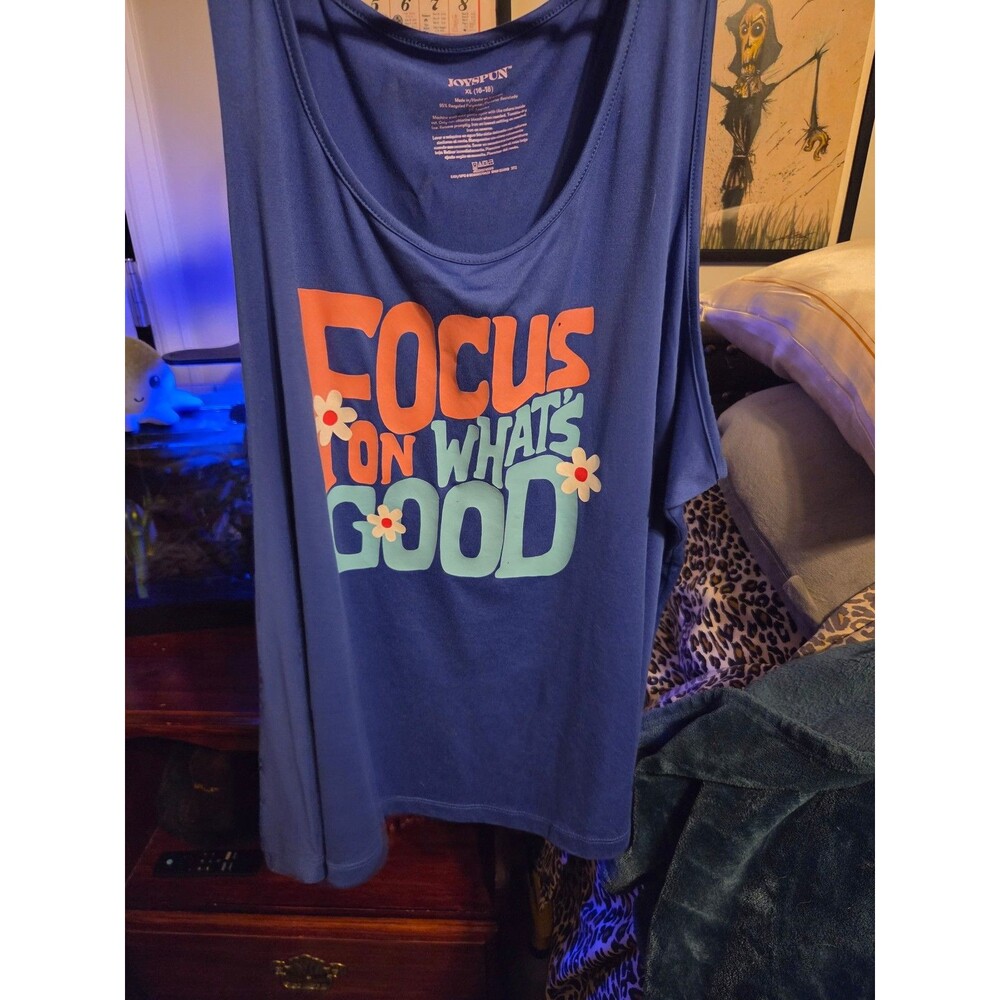 Joyspun XL Focus On What's Good Graphic Tank Top